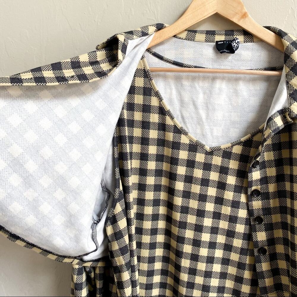 ASOS Checkered Maternity‎ 2-In-1 Cardigan Dress - Picture 4 of 7